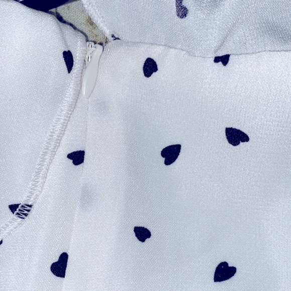 Superdown white & black heart print ruffle dress size xxsmall - Picture 7 of 10